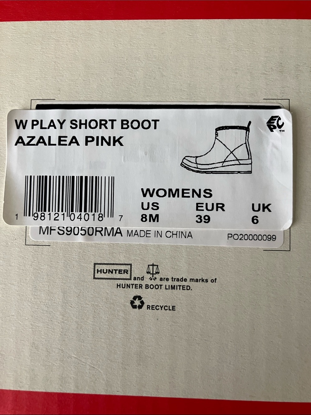 Hunter Original Play Short Boots (Size 8) NWT & BOX - Picture 14 of 15